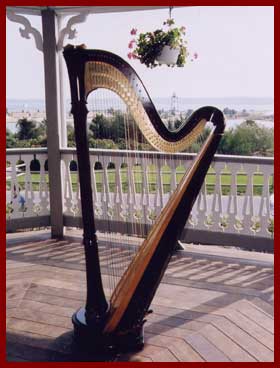 My harp vacationing on Martha's Vineyard